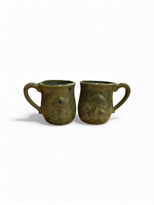 Vintage inspired mushroom mugs